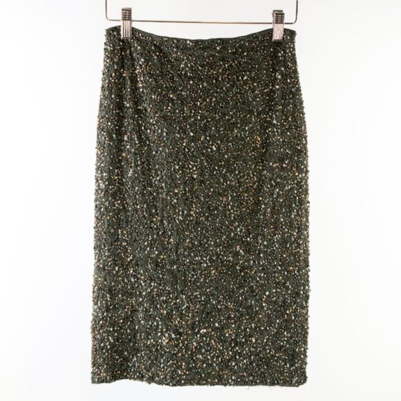Alice + Olivia Ramos Army Embellished Skirt - Picture 2 of 10